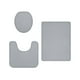 thumbnail image 2 of Juego de 3 alfombrillas de baño | Alfombras absorbentes y antideslizantes de poliéster | Modernas fundas para alfombras de baño en gris oscuro, caqui y verde | Alfombrillas de secado rápido para, 2 of 5