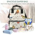 thumbnail image 5 of Balery Little Birds Mummy Backpack - Waterproof Twill Canvas, Large Capacity Diaper Bag with Multiple Pockets and Adjustable Straps, 5 of 6