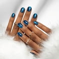 thumbnail image 3 of KISS imPRESS Color FX  Short Oval Press-on Nails, Blue, 30 Pieces, 3 of 11