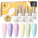 thumbnail image 2 of BORN PRETTY 6pcs Gel Nail Polish Set Glitter Spring Color Soak Off Base Top Coat Kit 10ml Gao Jinjia unisex, 2 of 2