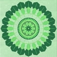 thumbnail image 1 of Ahgly Company Indoor Square Patterned Jade Green Area Rugs, 6' Square, 1 of 1