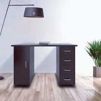 Winado Nail Table,Hand Portable Manicure Station Desk,Spa Beauty Salon Technician Table with Drawers,Black Double Side