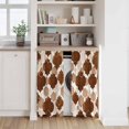 thumbnail image 6 of Brown Geometric Moroccan Kitchen Curtains 54 Inch Length, Abstract Coffee Ombre Modern Tiers Curtains for Bathroom Bedroom Cafe, Light Filtering Small Window Treatment Short Drapes 2 Panels 42"Wx54"L, 6 of 8