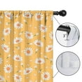 thumbnail image 4 of Blackout Kids Curtains,Yellow Daisy Flower Retro Pattern Childrens Insulated Curtains Set Of 2,Bedroom Essentials,Toddler Room Decor 42"x84", 4 of 5