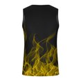 thumbnail image 4 of AIEOTT Flame Print Shirt Men Fashion Sleeveless Vest Graphic Print Tank Top Casual Crewneck Shirts Summer Cut off Shirts, 4 of 4