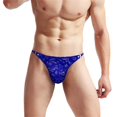 thumbnail image 1 of Harpily 2025 Intimates Men's Underwear Fit Translucent Ice Silk Low Waist Buckle G String Pants T Pants, 1 of 6