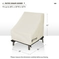 thumbnail image 2 of ULTCOVER Smart Selection Patio Chair Covers 2 Pack Waterproof Dustproof UV Tear Resistant Outdoor Rocking Chair Cover 28" x 30" x 32"H, Beige, 2 of 6
