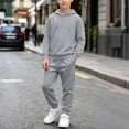 thumbnail image 6 of Two Piece Lounge Sets for Boys Long Sleeve Hooded Pullover Sweatshirt and Jogger Pants with Pockets Matching Sets Fall Winter Outfits, 6 of 10