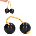 thumbnail image 3 of Kashaka Instrument, African Shaker Rattle Crisp Sound Rhythm Fingertip Sand Balls Hand Shaker Sand Balls Double Gourd Rhythm Percussion, 3 of 8