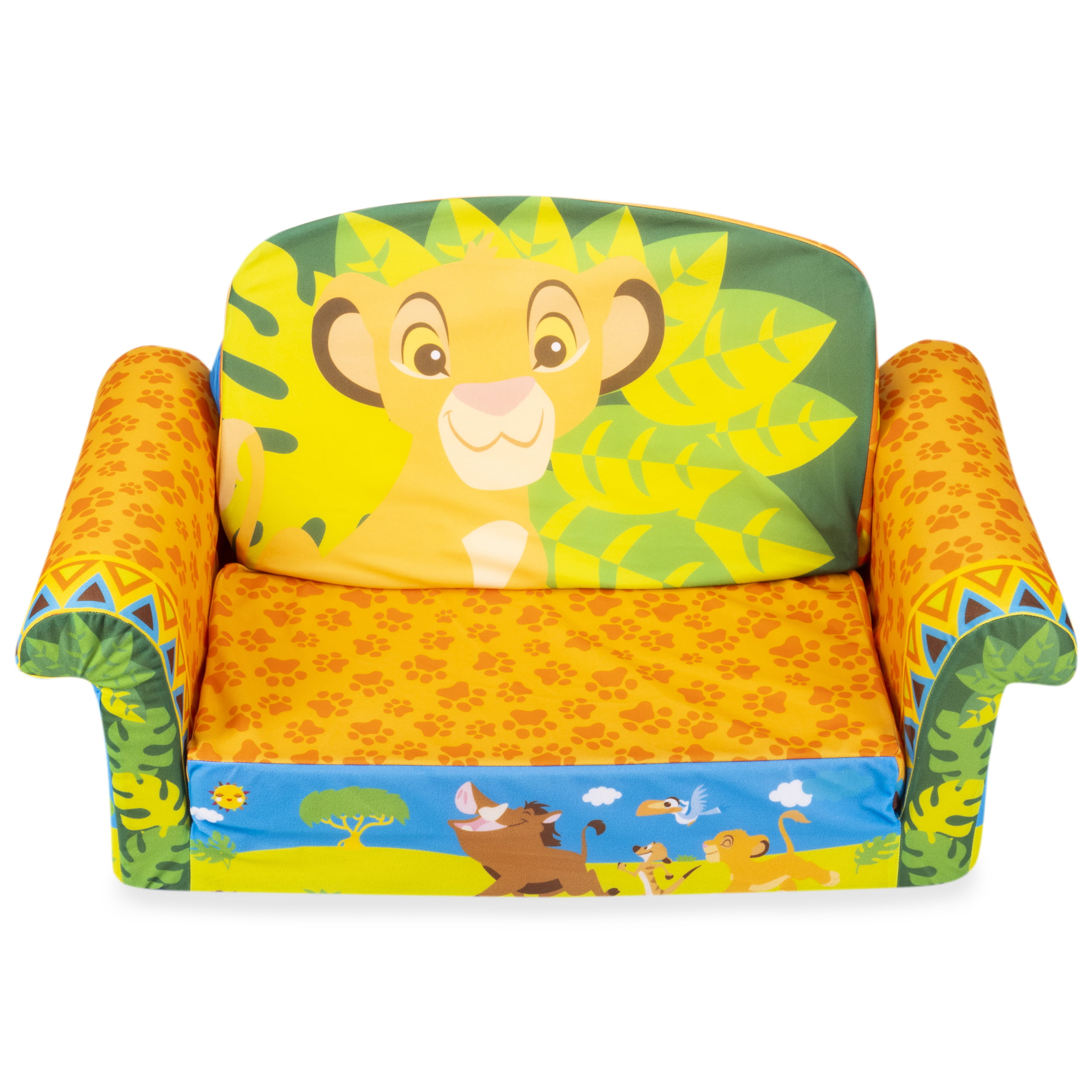 Marshmallow Furniture by Spin Master Childrens 2-in-1 Flip Open Foam Sofa Disney’s The Lion King