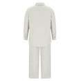 thumbnail image 4 of Womens 2 Piece Cotton Linen Sets Plus Size Lounge Outfits Long Shirts Plus Size Long Pants Tracksuit Sweatsuits, 4 of 5