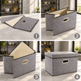 Collapsible Storcontainers With Lids [5-pack] Linen Fabric Foldable ...