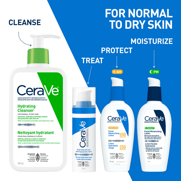 CeraVe PM Facial Moisturizing Lotion, Nighttime Face Moisturizer