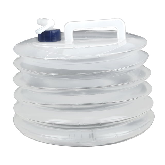 Contenedor de agua plegable con espiga, jarra de almacenamiento de agua portátil, portador de tanque para acampar al aire libre, senderismo, escalada, 15L