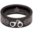 thumbnail image 5 of Handcuff Tungsten Carbide Ring, 5 of 9