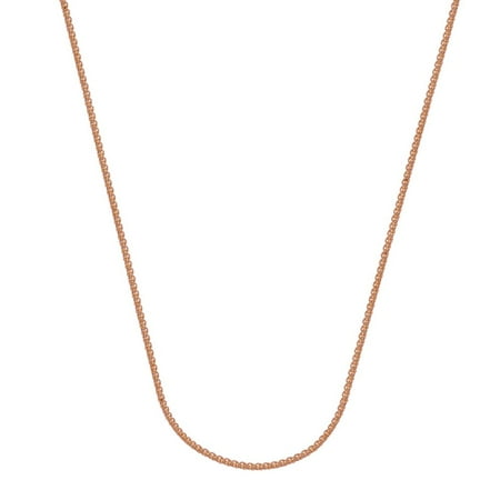 Rose Gold Lobster Claw 14k Rose Gold 1.25mm Round Wheat Chain Necklace Lobster Claw Closure - Length: 16 to 24 ()