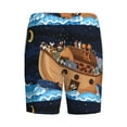 thumbnail image 5 of Easygdp Ocean Scene with Noah's Ark Men's Short Pajama Pants, Sleep Shorts, Household Pants, Casual Pants with Pockets - 3X-Large, 5 of 9