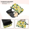 thumbnail image 5 of SCRAWLGOD Lemon Heart Leaf Print Beige Small Crossbody Bag for Women PU Leather Phone Purse with Metal Hook Lightweight Stain Resistant Crossbody Handbags with Metal Buckle, 5 of 7