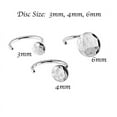 thumbnail image 6 of Half Huggie Hammered Silver Disc Hoop Earrings for Women Tiny Cartilage Stud Piercing Earring Hypoallergenic Screw Back Dainty Hug Cartilage (7mm | 1 Pair, 20 Gauge), 6 of 8