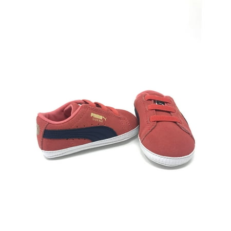 PUMA Suede Crib Sneaker (Infant/Toddler), Porcelain (Best Shoes For Nursery)