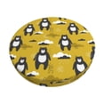 thumbnail image 1 of Balery Cartoon Bear Yellow Fundas de asiento para taburete de bar redondo de tela de terciopelo ajustables que protegen de arañazos y manchas para sillas de 14 a 17 pulgadas.-12 inch, 1 of 7