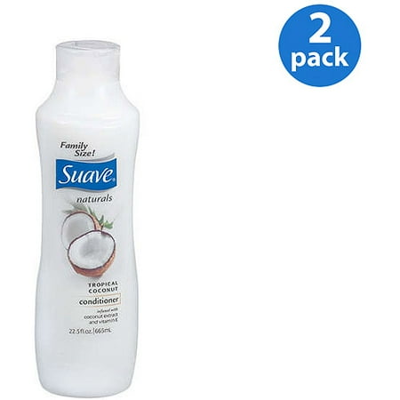 Suave Naturals Tropical Coconut W/Coconut Extract & Vitamin E Conditioner 22.5 oz (Pack of 2)