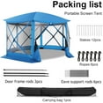 thumbnail image 6 of COBIZI 12x12 Pop-up Gazebo Starry Sky Screen Canopy Tent Screen House for Camping, Screen Room with Mosquito Netting, Hub Tent Instant Screened Canopy with Carrying Bag and Ground Stakes, Blue, 6 of 9