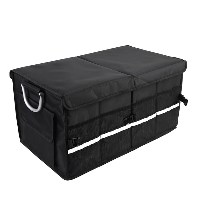 Trunk Organizer Large Capacity Multi Compartment Oxford Cloth Waterproofing 55L Foldable Storage Box with Handles for Travel Camping
