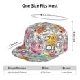 thumbnail image 6 of Haiem Skull and Flowers Classic Snapback Cap Flat Bill Hat Baseball Cap Adjustable Size Cotton Dad Hat, 6 of 9