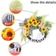 thumbnail image 4 of Guirnalda de letras de girasol para decoración de puertas, accesorios festivos, decoraciones para ventanas y paredes, artesanías, una corona, 4 of 9