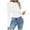 White, variant on FAIWAD Cropped Sweaters for Women Slim Fitted Stretchy Crewneck Knitted Pullover Casual Basic Going out Sweater