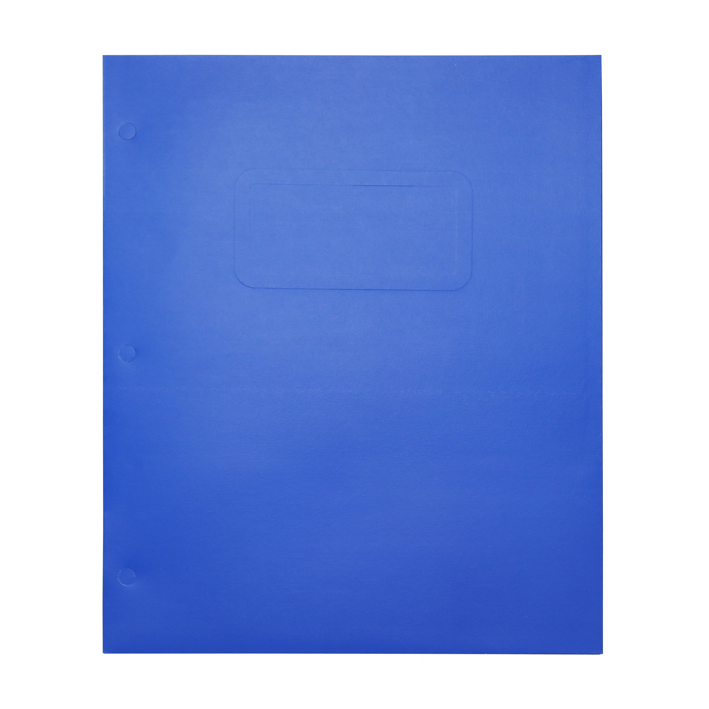 Pen + Gear Two Pocket Paper Folder, Solid Blue Color, Letter Size