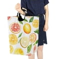 thumbnail image 4 of Yayeee Freestanding Laundry Hamper with Handle Collapsible Large Storage Basket for Clothes, Candy Lemon, 4 of 7