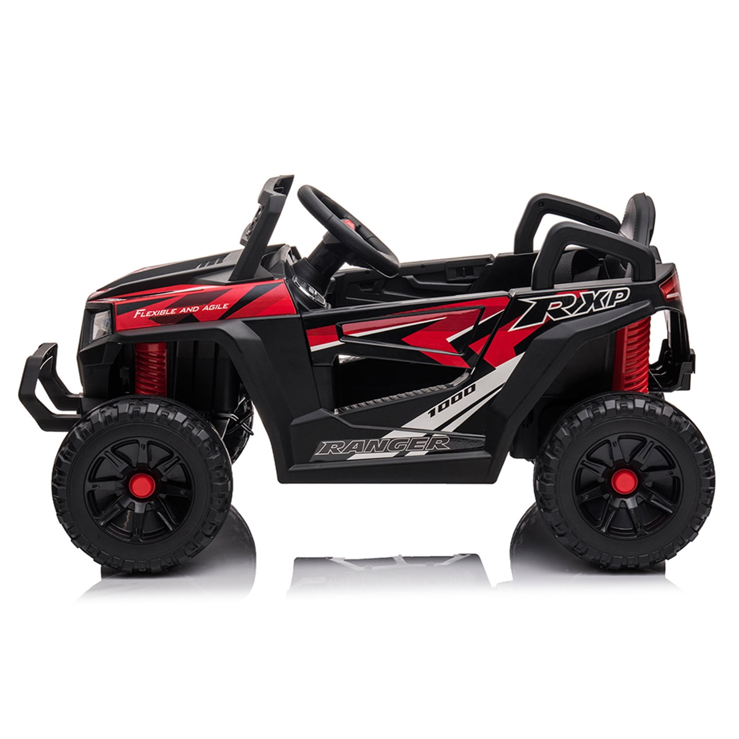 CIPACHO 12V Ride-On Mini UTV, Electric Kids Car with Front LED Lights and Horn, Safety Belt, Forward/Reverse Function, Red CIPACHO 12V Ride-On Mini UTV, Electric Kids Car with Front LED Lights and Horn, Safety Belt, Forward/Reverse Function, Red