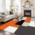 thumbnail image 2 of 5'x7' Area Rugs, Burnt Orange Black Indoor Outdoor Area Rug for Living Room Bedroom, Modern Abstract Geometric Washable Bathroom Rugs Kitchen Floor Carpet Mats Home Decor Aesthetic, 2 of 8