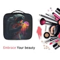 thumbnail image 6 of FORMRS Travel Makeup Bag Large Capacity Train Case Cosmetic Organizer with Adjustable Dividers, Black Astronaut, 6 of 8