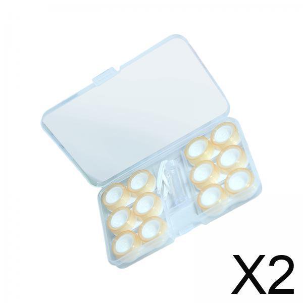 Estuche para lentes de contacto,Juego de 6 pares de estuches para lentes de contacto de viaje para mujer,Kit de caja de lentes de contacto portátil para 6 pares para exteriores,Caja de
