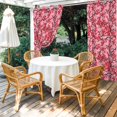 thumbnail image 4 of Outdoor Curtains for Patio Waterproof, Chinese Flowers Outdoor Privacy Panels Grommet, Spring Pink Peach Blossoms Floral Blackout Outside Curtains for Porch/Cabana/Pergola/Gazebo 54"x95", 1 Panel, 4 of 8