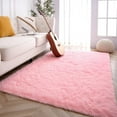 thumbnail image 2 of Soft Fluffy Area Rugs for Bedroom Kids Room Plush Shaggy Nursery Rug Furry Throw Carpets for Boys Girls, College Dorm Fuzzy Rugs Living Room Home Decorate Rug-Pink&1.3 x 2 Feet, 2 of 7