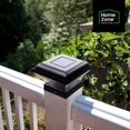 thumbnail image 2 of Home Zone Security Solar Post Cap Lights, 2-Pack, 12 Lumens, fit Post Size 3.5"x3.5", Black, 2 of 7