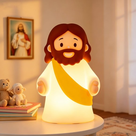 Luz nocturna de Jesús en silicona, regulable y recargable Magical JD