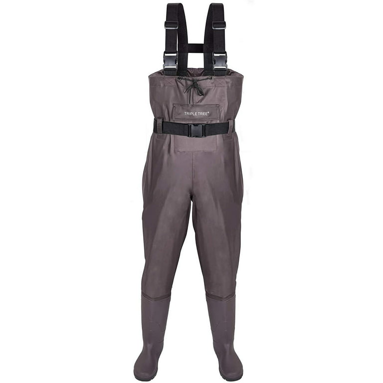 Triple Tree Chest Waders, Fishing Waders for Men & Women with Insulated  Boots and Wading Belt, Two-ply Waterproof Nylon/PVC Boot foot Wader  (Size9-13) 