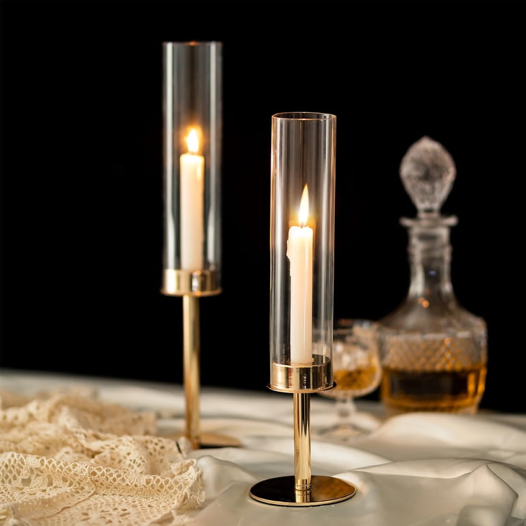 Nuptio Gold Taper Candlestick Holders, Set of 3 photo 5