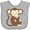 AC-Heather Grey, variant on Inktastic Monkey thinking Boys or Girls Baby Bib