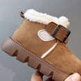 thumbnail image 4 of Linfrsh Toddler Boots Kids Work Boots Boys Girls Side Zipper Lace Up Work Boots Combat Boots for Toddler Girl Coffee,13, 4 of 7