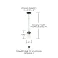 thumbnail image 2 of Capital Lighting 246811MB-532 Mason 5" Wide Semi-Flush Ceiling Fixture / Pendant - Black, 2 of 7