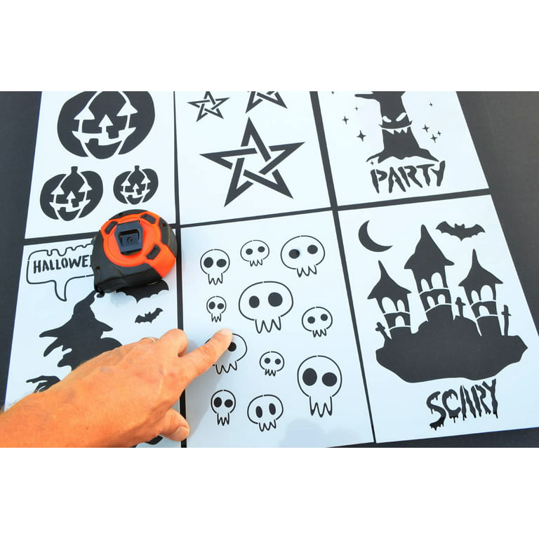 Halloween Ghost Airbrush Spray Paint Craft DIY Painting Stencil Kit (18  Designs)
