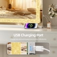 thumbnail image 4 of Fenair Vanity Mirror with Lights 22‘ * 18.5‘ Diamond Light Strip Makeup Mirror with Tempered Glass, 3 Color Modes Light up Mirror with USB Charging Port, 10X Magnification and Smart Touch, White, 4 of 7