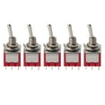 thumbnail image 2 of Toggle Switch, 5PCS ON ON Toggle Switch,2 Position Toggle Switch 3PDT 9 Pin 6mm 2A / 250VAC 5A / 120VAC, Switching, electronic component toggle switches, 2 of 7