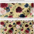 thumbnail image 2 of Soimoi Beige Cotton Poplin Fabric Leaves & Peony Floral Fabric Prints By Yard 42 Inch Wide, 2 of 7